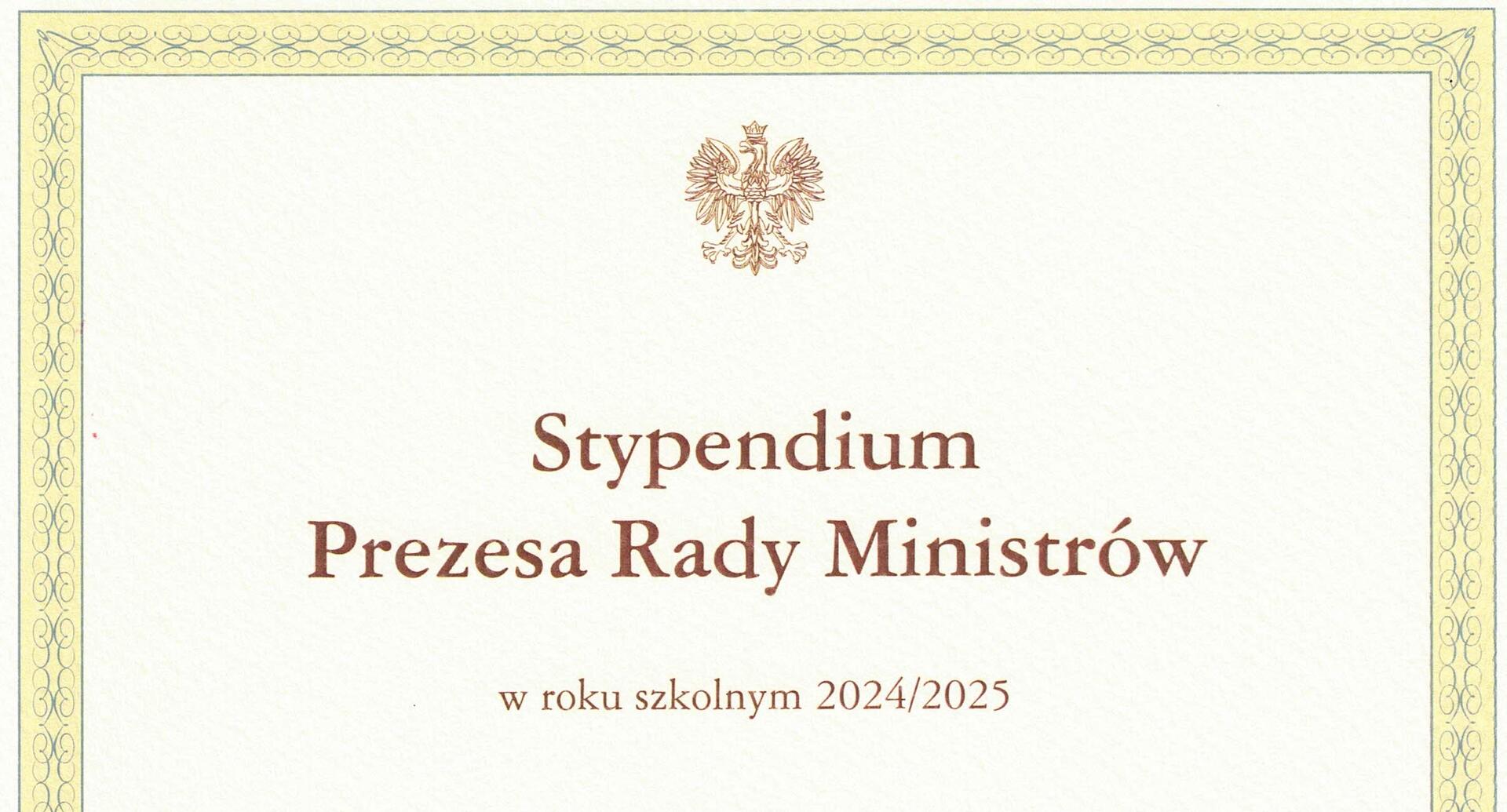 Stypendium Prezesa Rady Ministrów