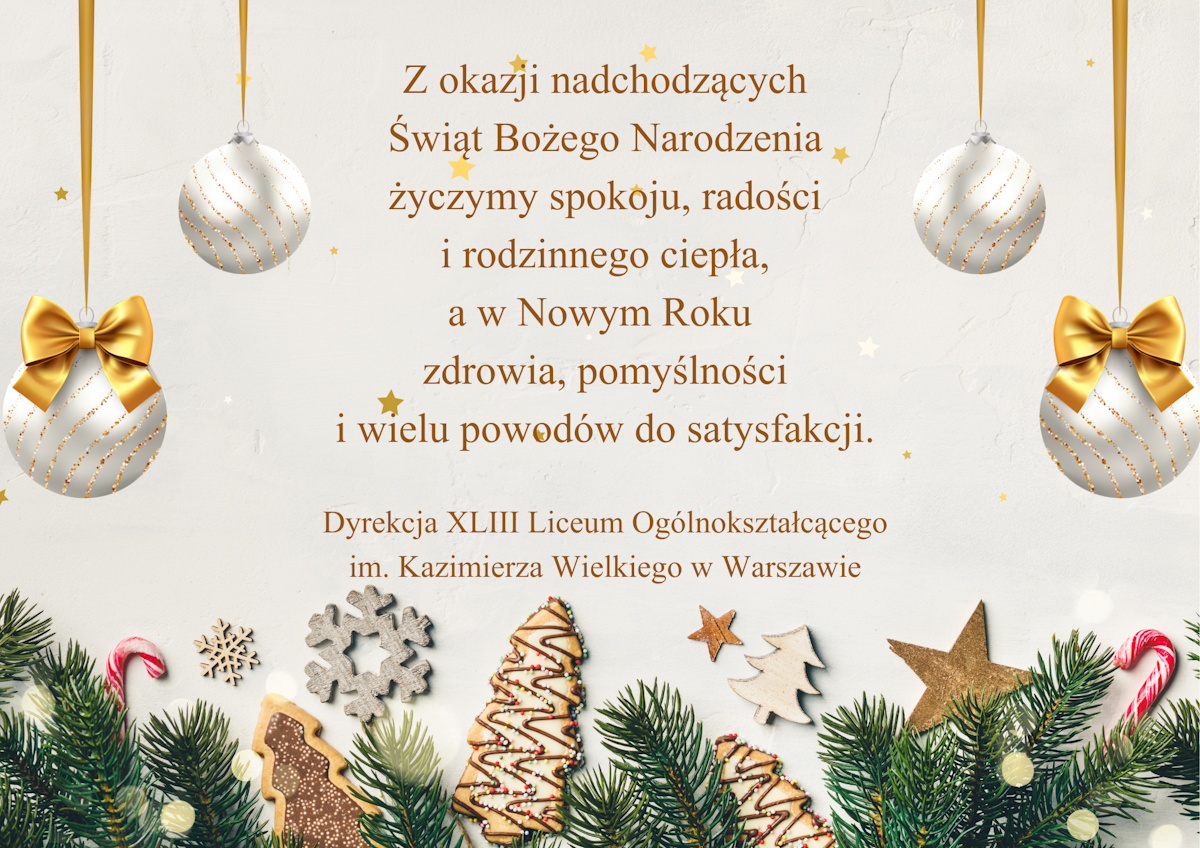 Życzenia z okazji Bożego Narodzenia 2025