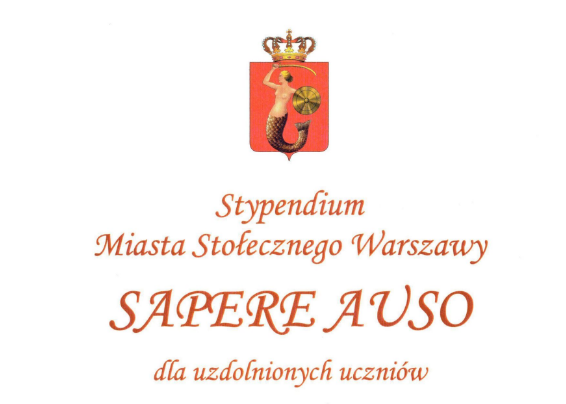 Stypendium m.st. Warszawy SAPERE AUSO